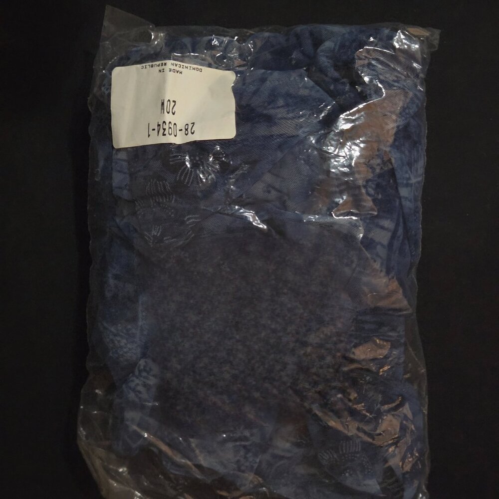 New Roaman's Blue Tie-Dye Mesh Swimdress / Swim Top